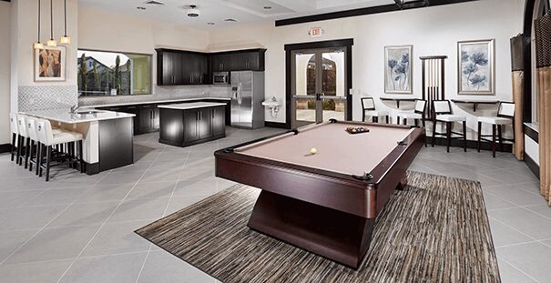 Billiards Pool With Seating Area